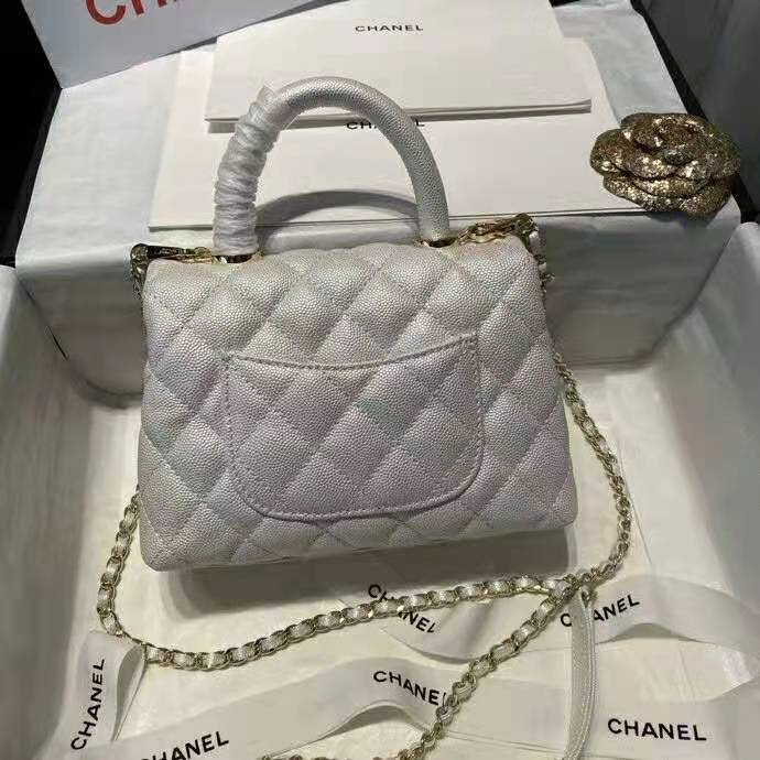 2021 Chanel mini flap bag with top handle