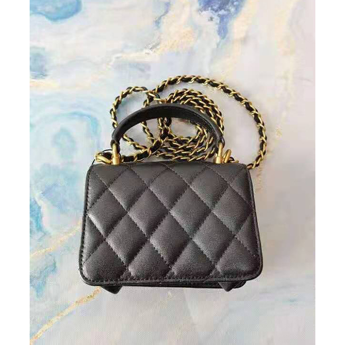 2021 Chanel mini flap bag with top handle