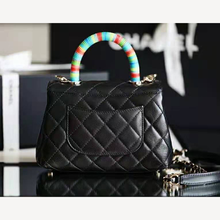 2021 Chanel mini flap bag with top handle