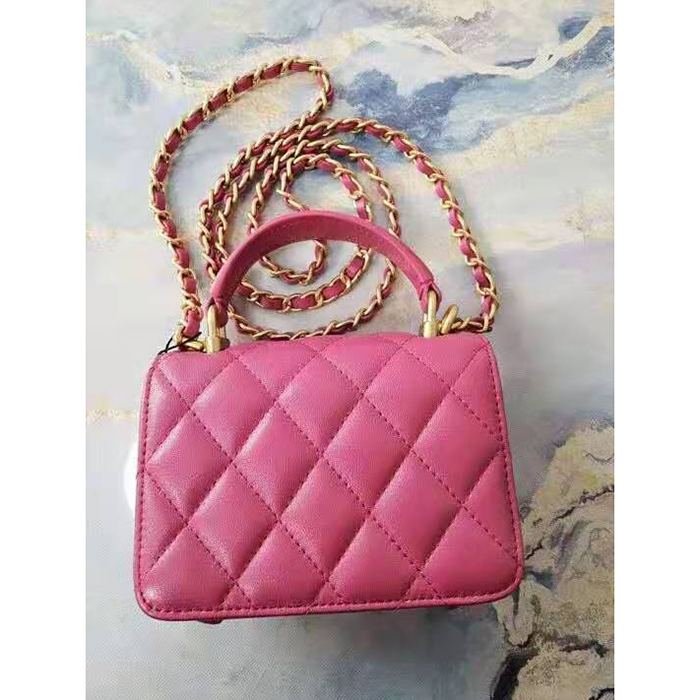 2021 Chanel mini flap bag with top handle