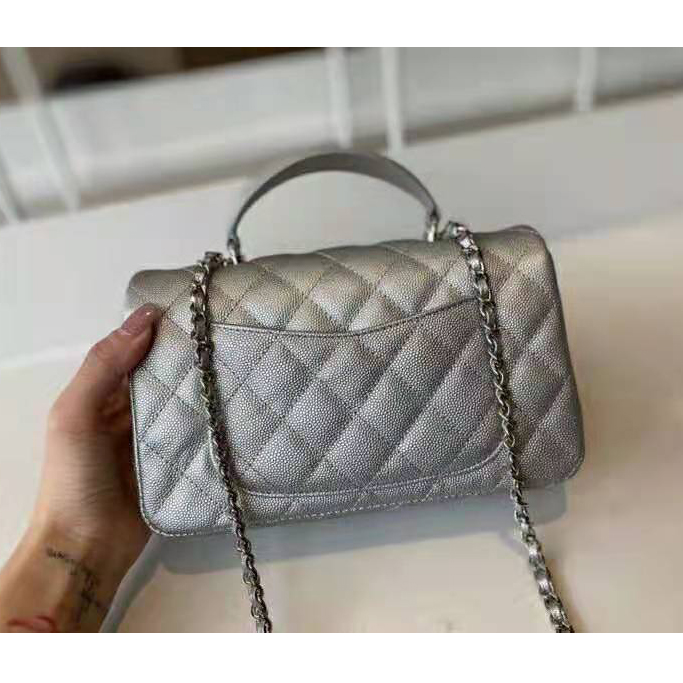 2021 Chanel mini flap bag with top handle