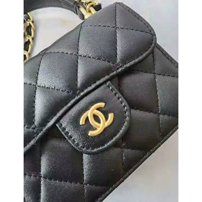 2021 Chanel mini flap bag with top handle