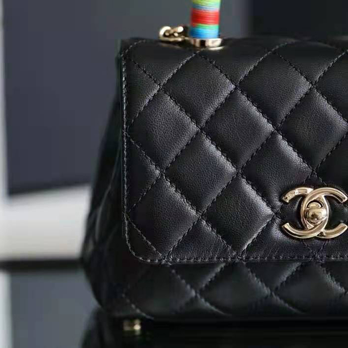 2021 Chanel mini flap bag with top handle