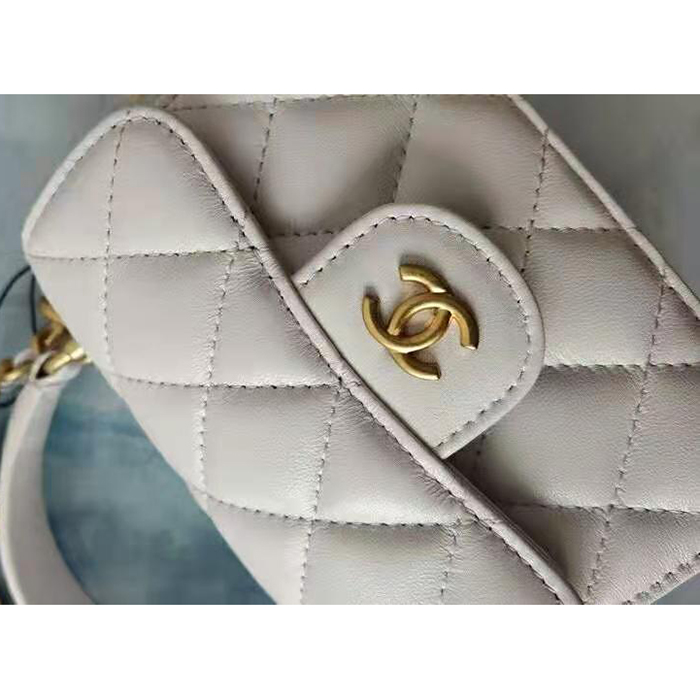 2021 Chanel mini flap bag with top handle