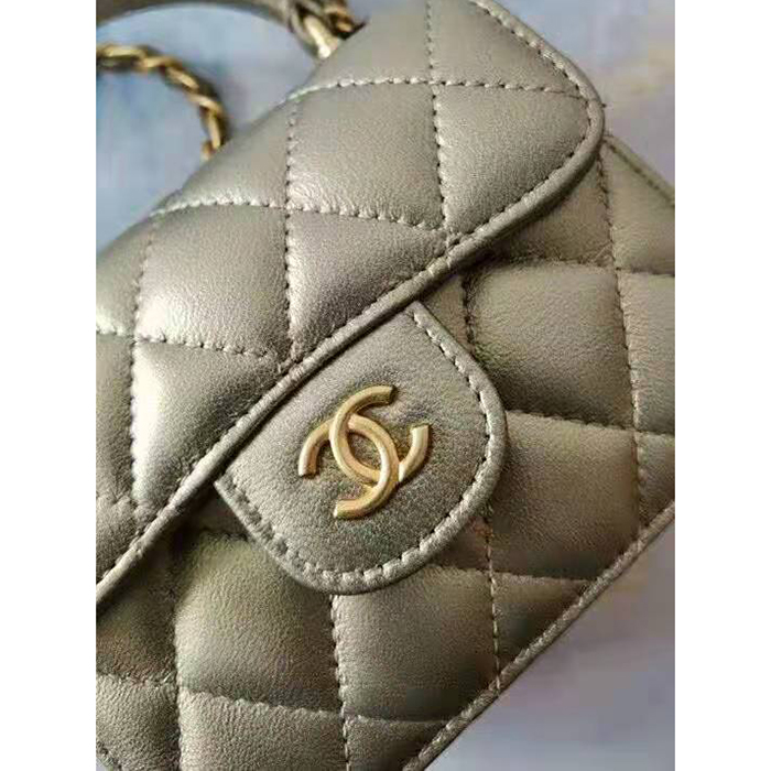 2021 Chanel mini flap bag with top handle