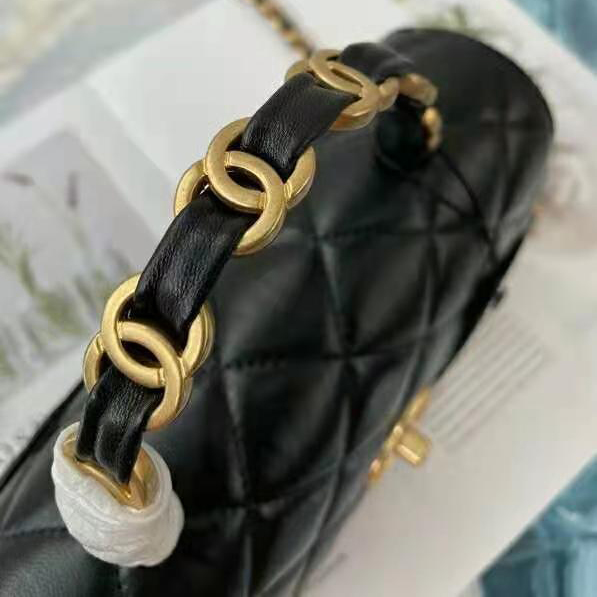 2021 Chanel mini flap bag with top handle