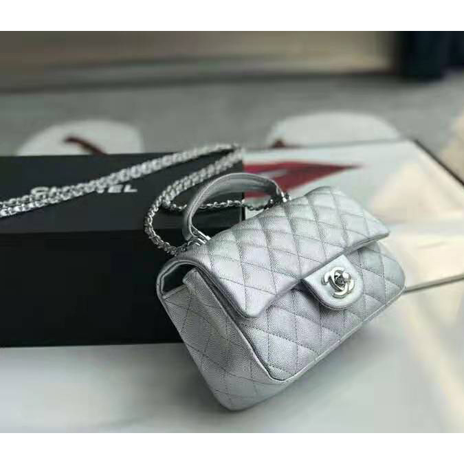 2021 Chanel mini flap bag with top handle