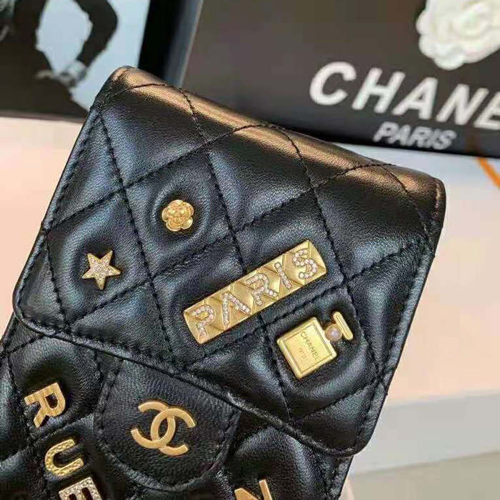 2021 chanel phone holder with chain