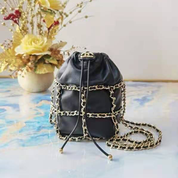 2021 chanel small drawstring bag