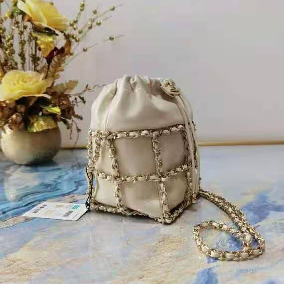 2021 chanel small drawstring bag