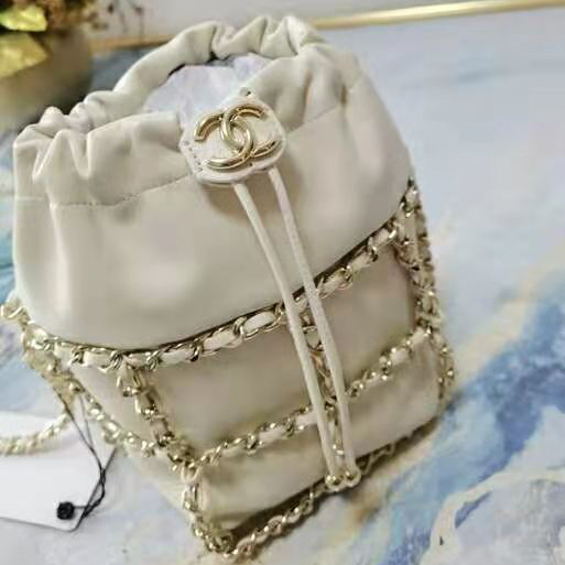 2021 chanel small drawstring bag