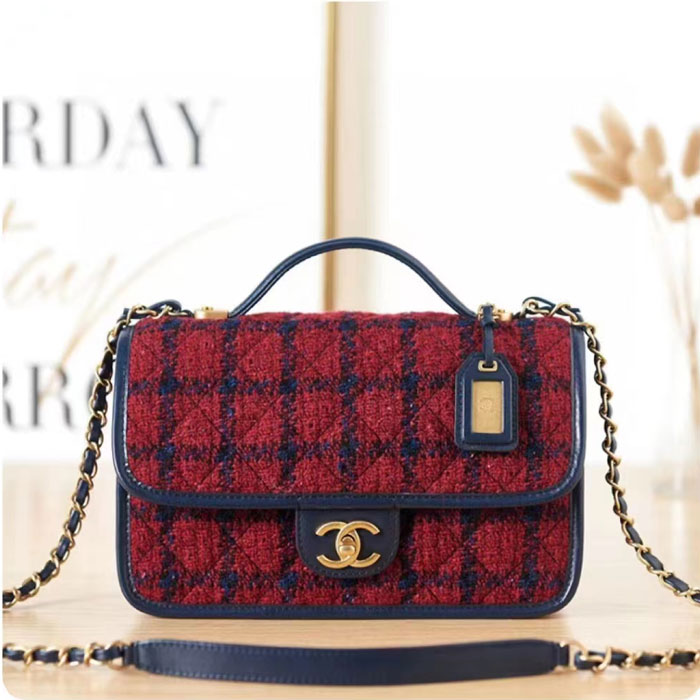 2022 Chanel SMALL FLAP BAG WITH TOP HANDLE