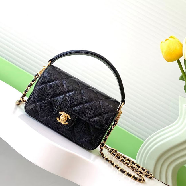 2024 Chanel MINI FLAP BAG WITH TOP HANDLE