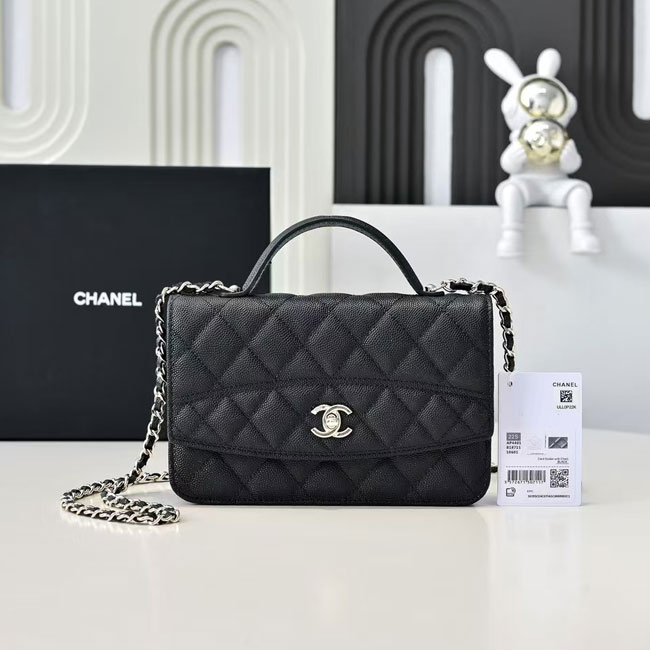 2025 Chanel MINI FLAP BAG WITH TOP HANDLE