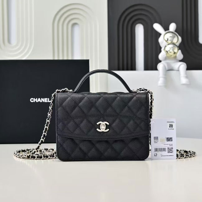 2025 Chanel MINI FLAP BAG WITH TOP HANDLE