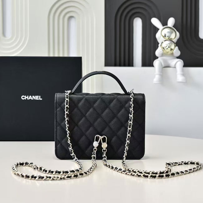 2025 Chanel MINI FLAP BAG WITH TOP HANDLE