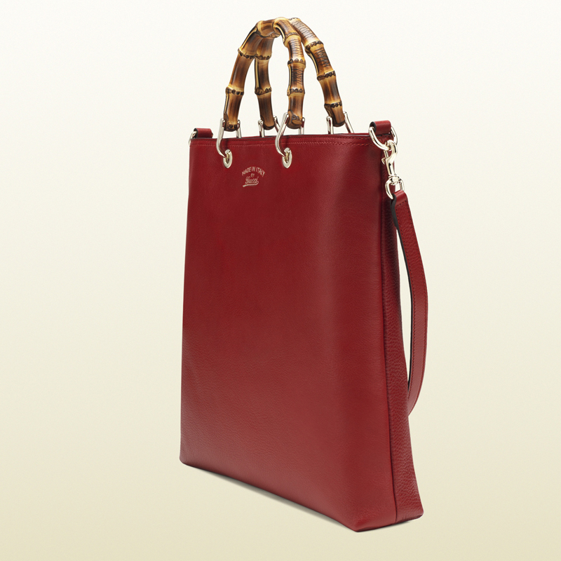 Bamboo shipper leather tote