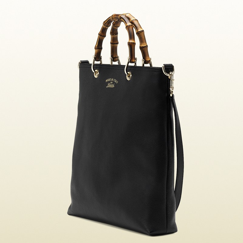 Bamboo shipper leather tote