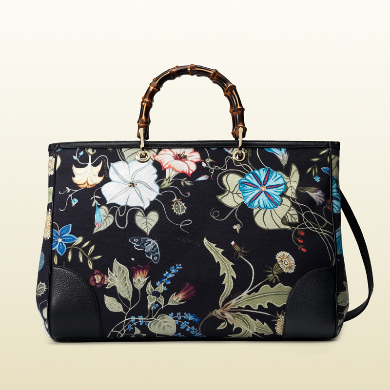 Bamboo shopper flora knight canvas tote