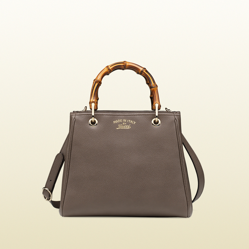 Bamboo shopper leather tote