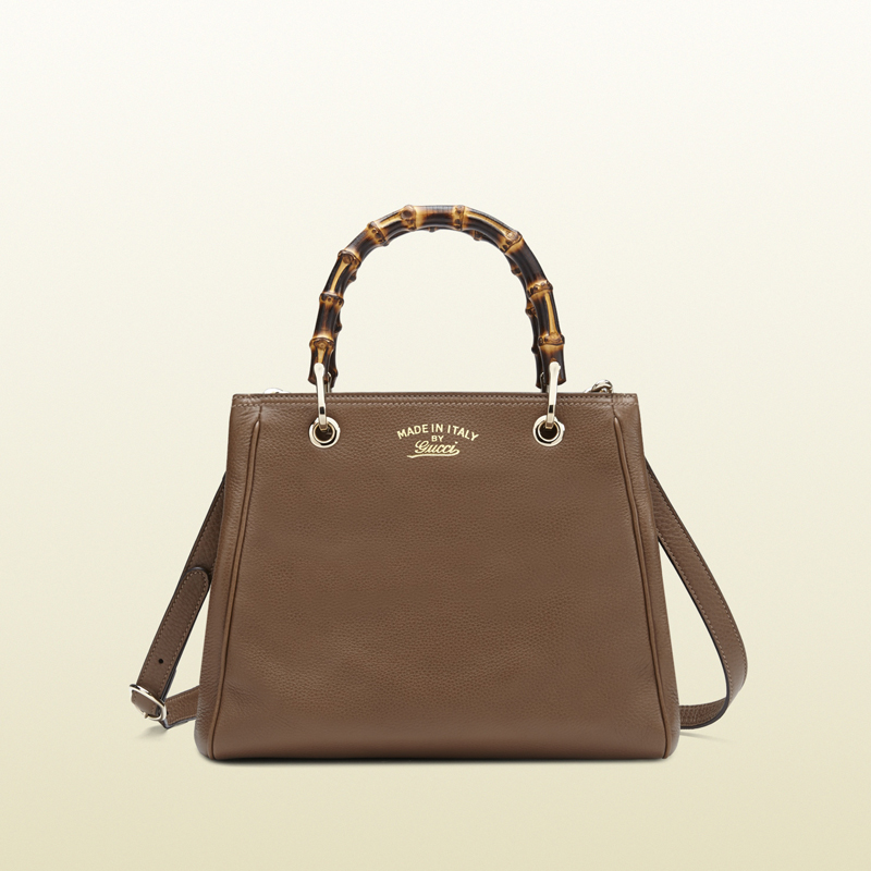 Bamboo shopper leather tote