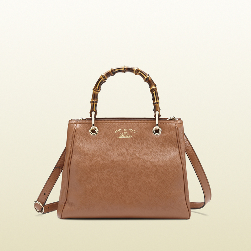 Bamboo shopper leather tote