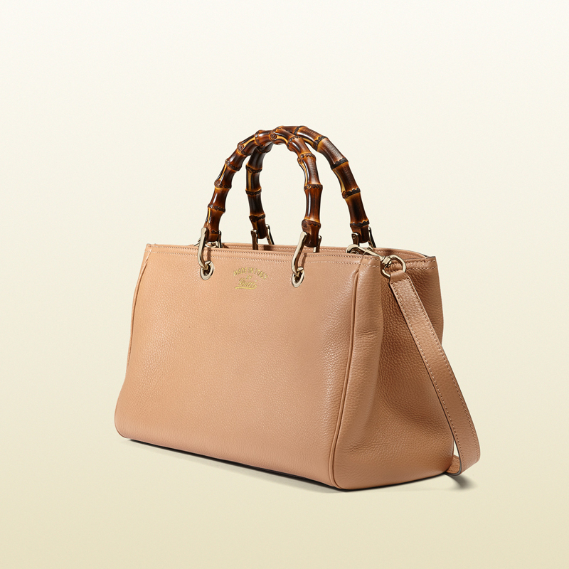 Bamboo shopper leather tote