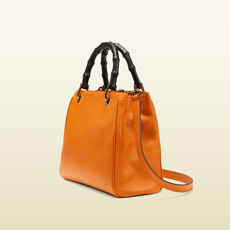 Bamboo shopper leather tote