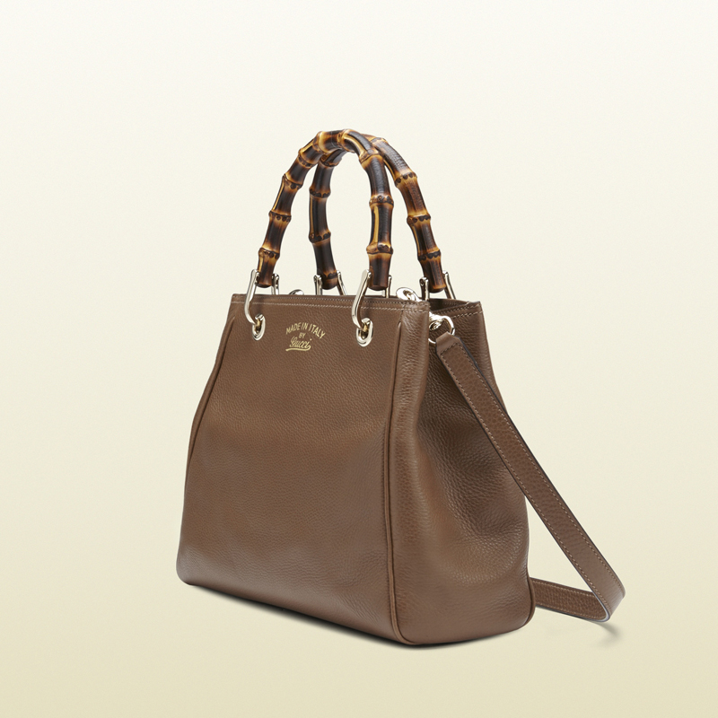 Bamboo shopper leather tote