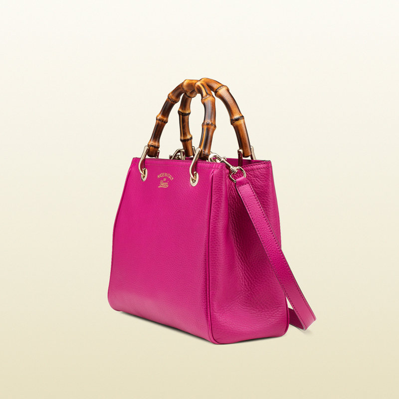 Bamboo shopper leather tote