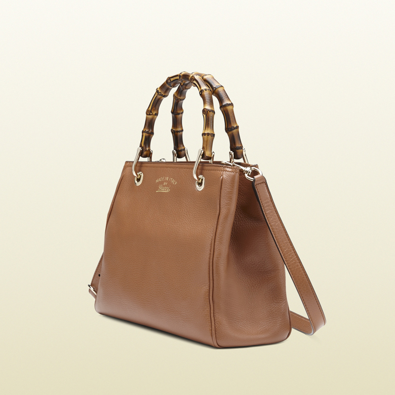 Bamboo shopper leather tote