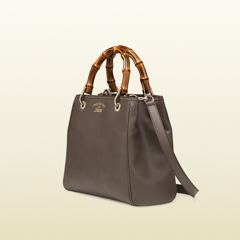 Bamboo shopper leather tote