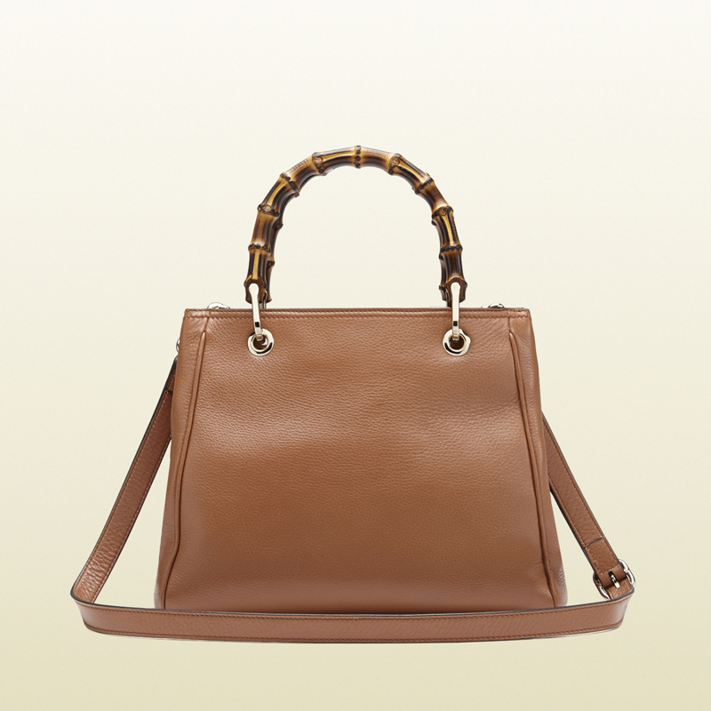 Bamboo shopper leather tote