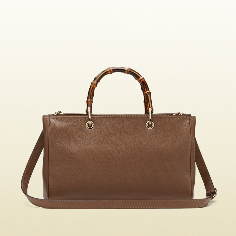 Bamboo shopper leather tote