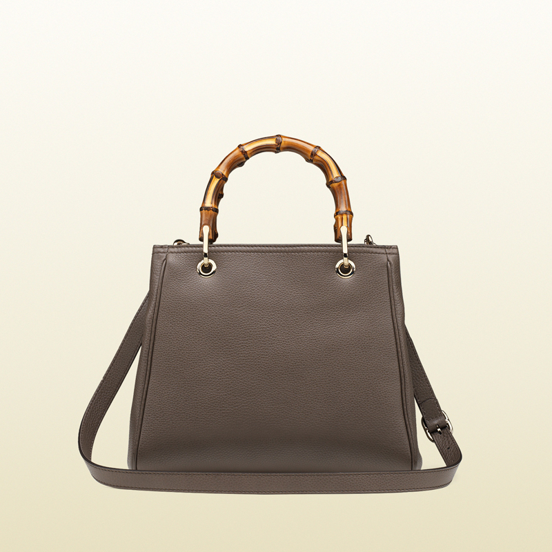 Bamboo shopper leather tote