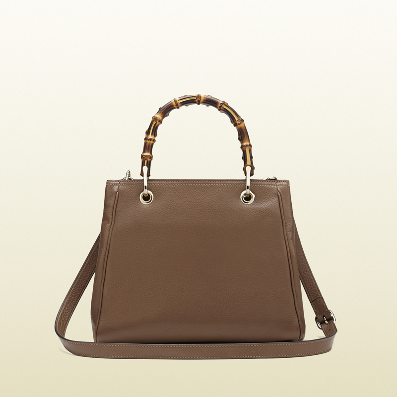 Bamboo shopper leather tote