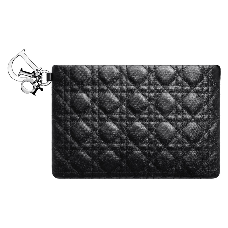 Black coated-canvas Dior Panarea pouch