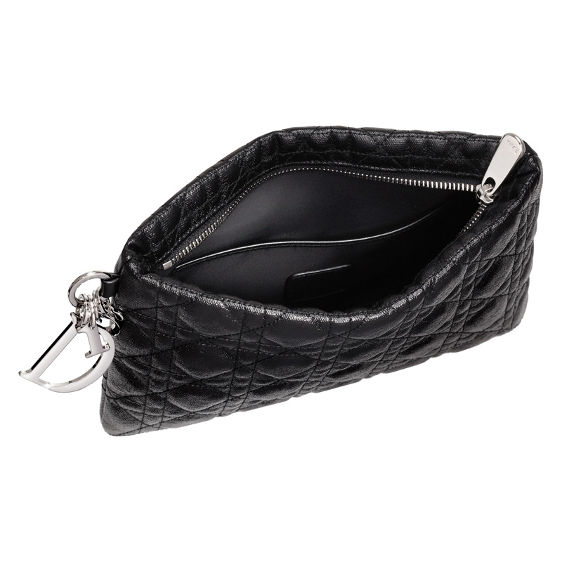 Black coated-canvas Dior Panarea pouch