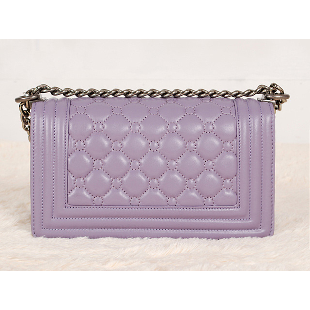 Boy Chanel Flap Bag in Lambskin Leather A66308 Lavender