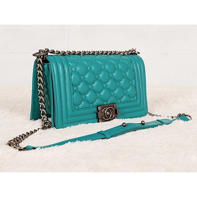 Boy Chanel Flap Bag in Lambskin Leather A66308 Light Green