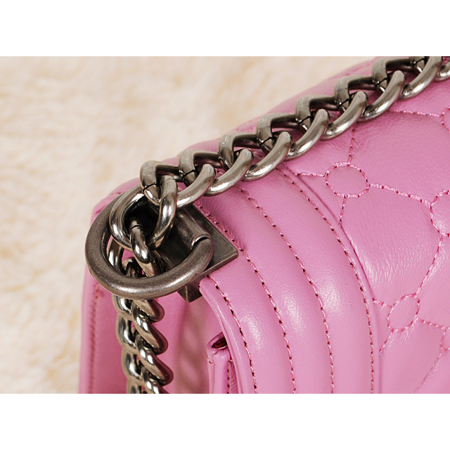 Boy Chanel Flap Bag in Lambskin Leather A66308 Pink