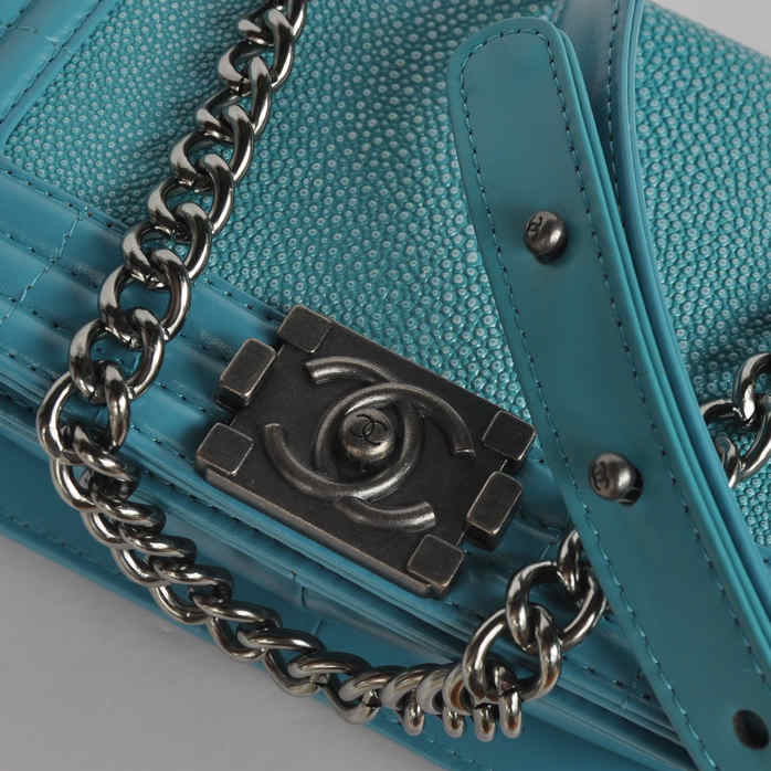 Boy Chanel Flap Shoulder Bag Grain Leather A67064 CakeGreen