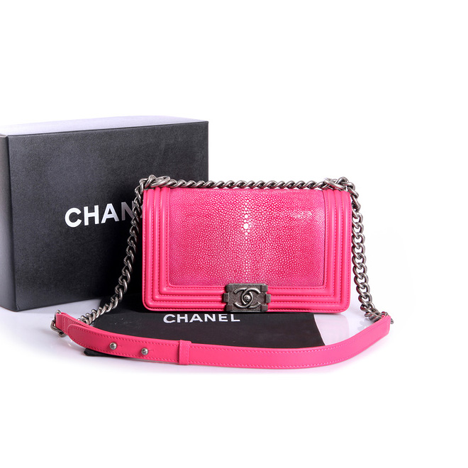 Boy Chanel Flap Shoulder Bag Original Pearl Leather A37003 Rose