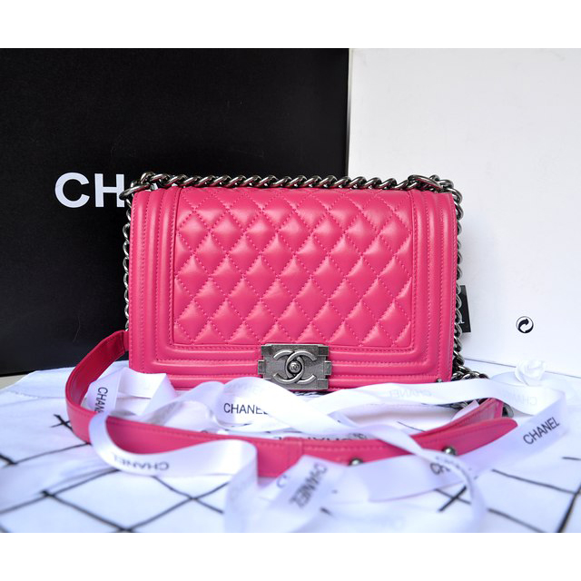 Boy Chanel Flap Shoulder Bag Original Sheepskin Leather A67086 Rose