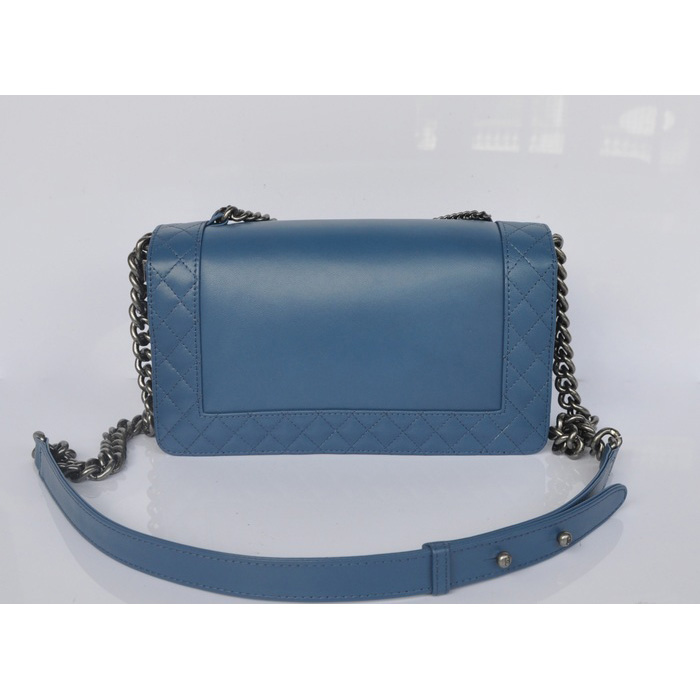 Boy Chanel Flap Shoulder Bag in Sheepskin Leather A67919 Light Blue