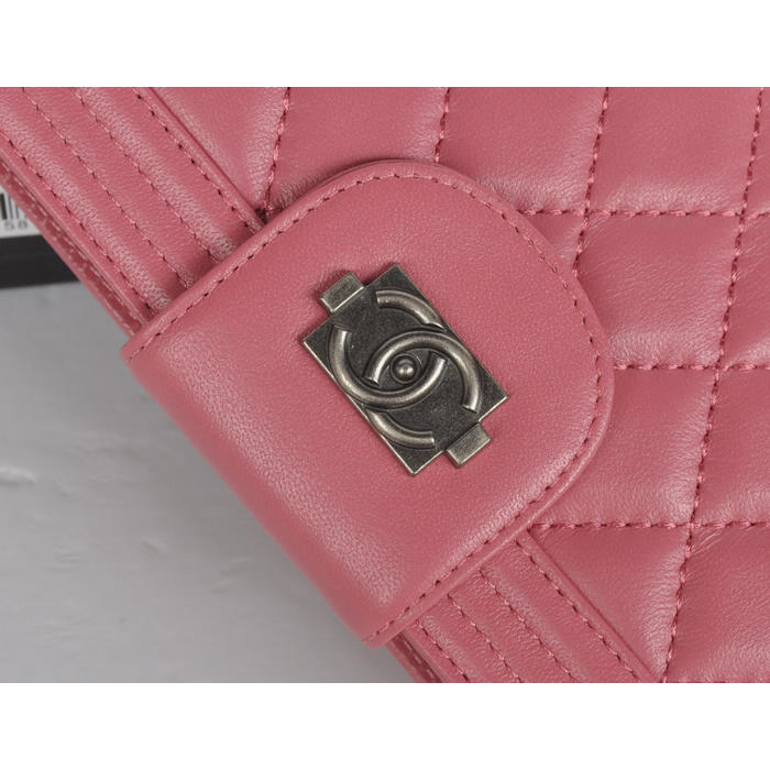 Boy Chanel Matelasse Continental Wallet A082 Pink