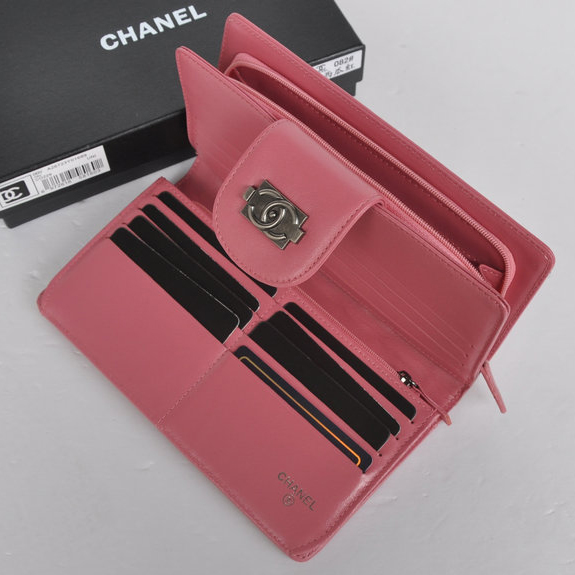 Boy Chanel Matelasse Continental Wallet A082 Pink