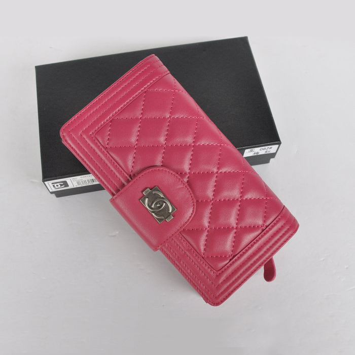 Boy Chanel Matelasse Continental Wallet A082 Rose