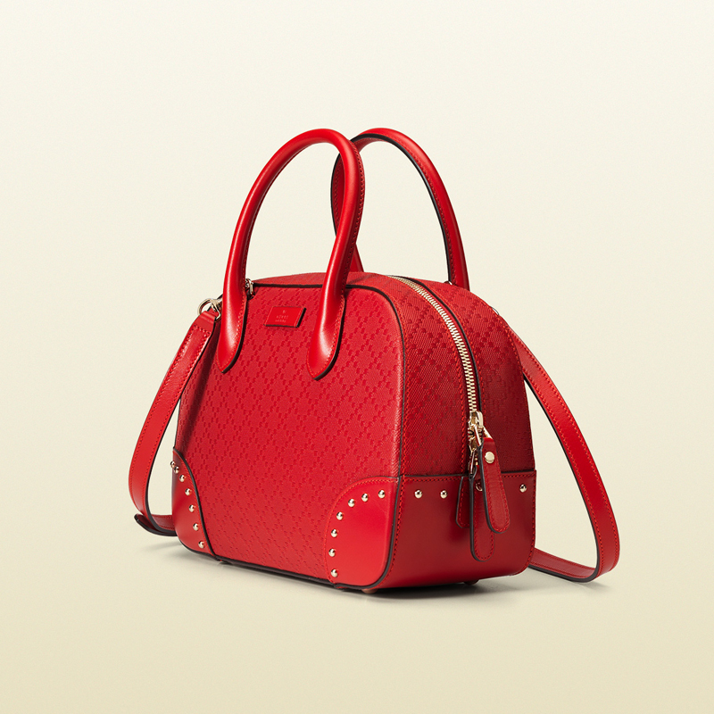 Bright diamante leather top handle bag