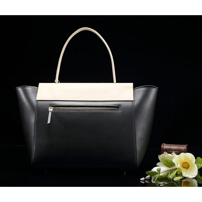 Celine Belt Bag Smooth Calfskin Leather C3345 Black&OffWhite